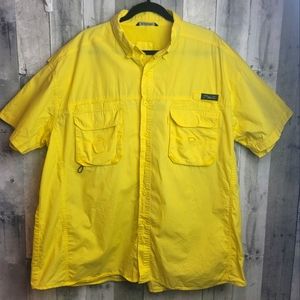 Black Tip bright yellow XXL Mens Vented Fishing Shirt